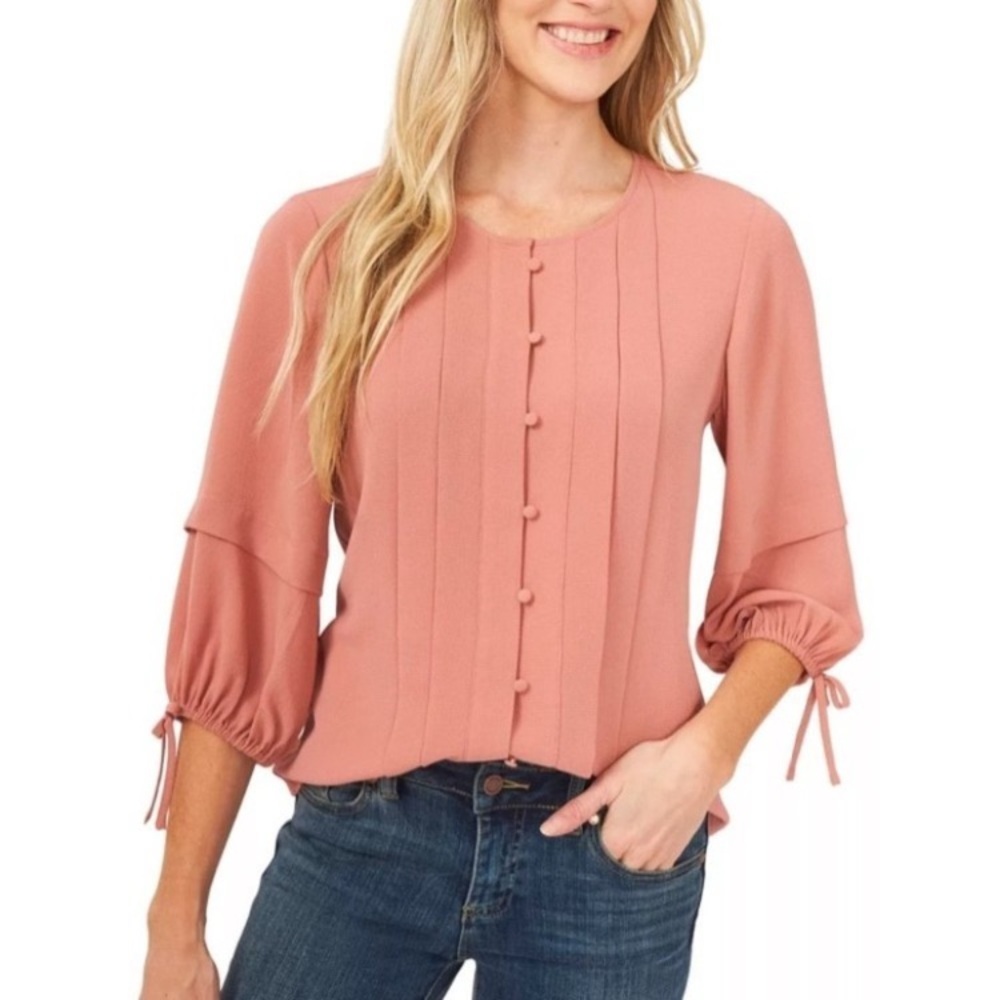 CeCe Dusty Rose Blouse, L
